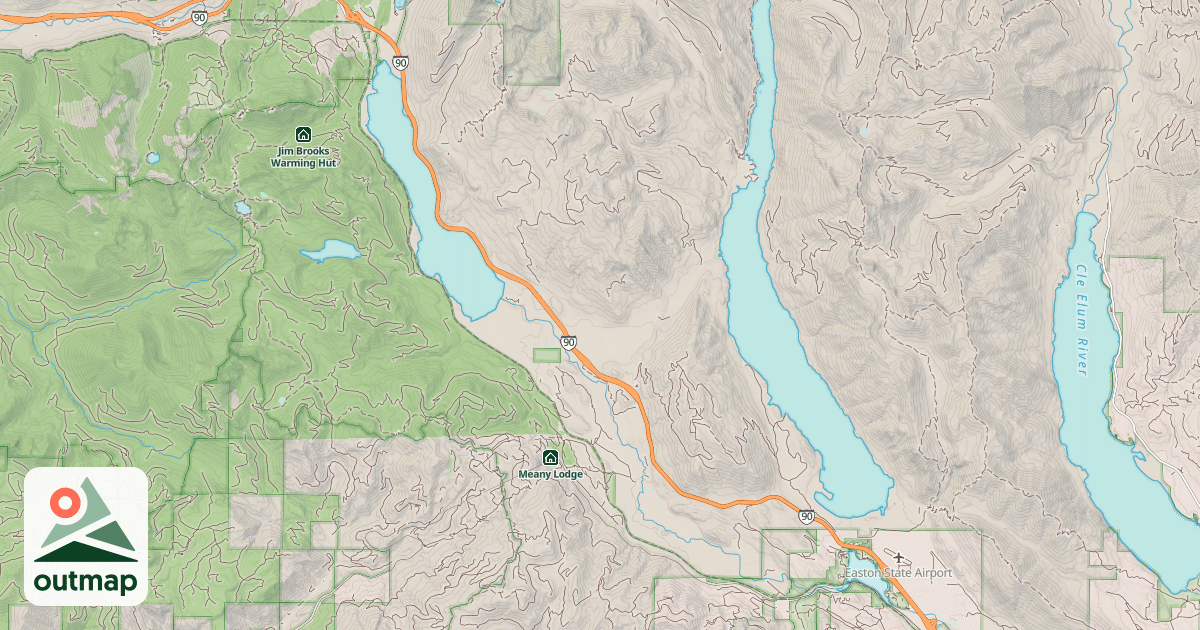 Map of Palouse to Cascades State Park Trail