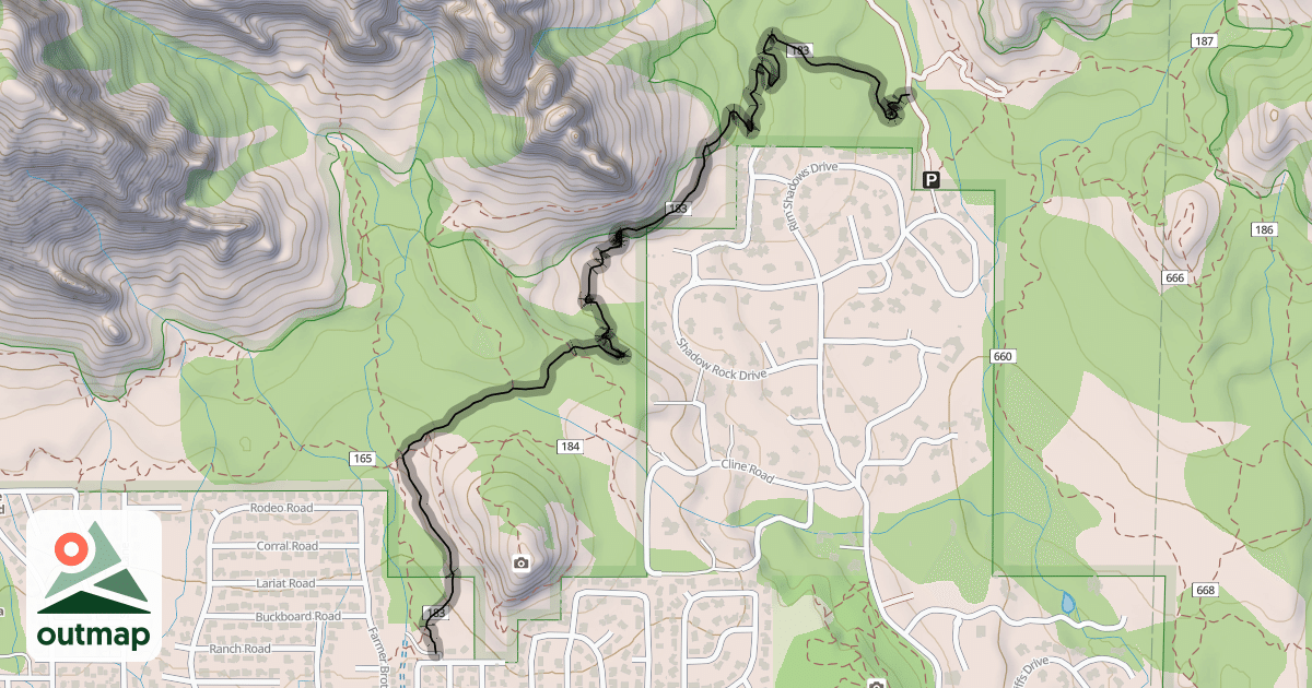 Map of Tea Cup Trail