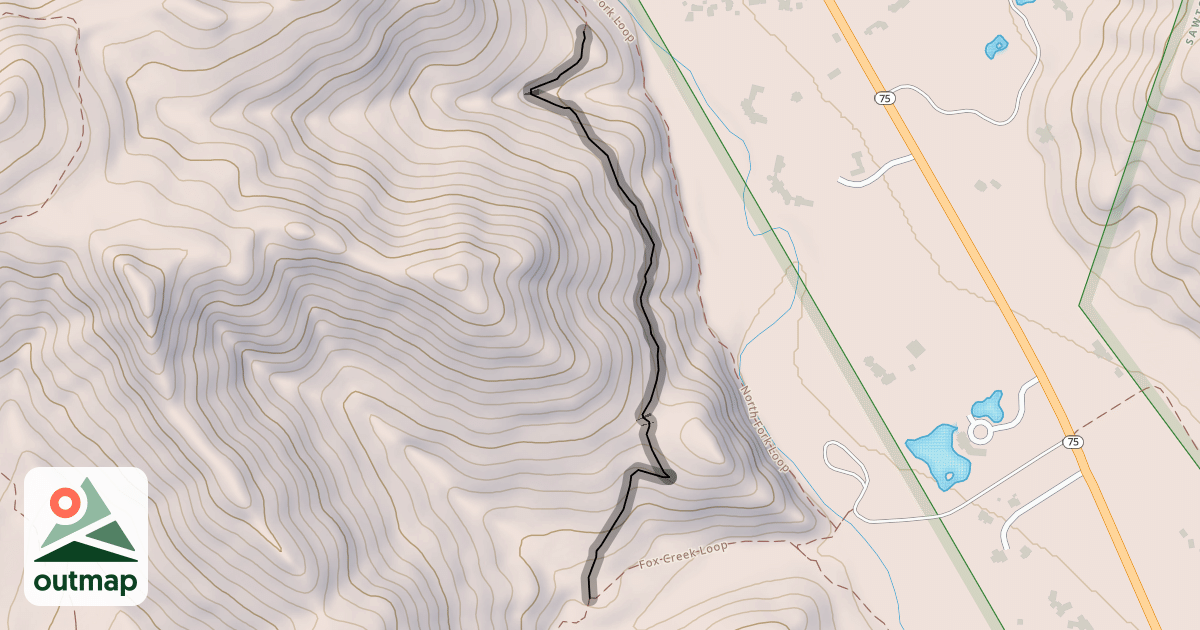 Map of North Fork Trail #303