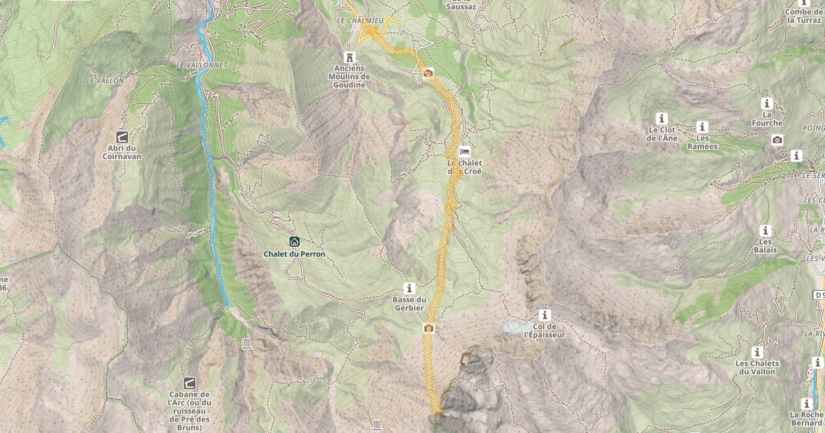 Map preview of Col de Gros Jean — Le Chalmieu