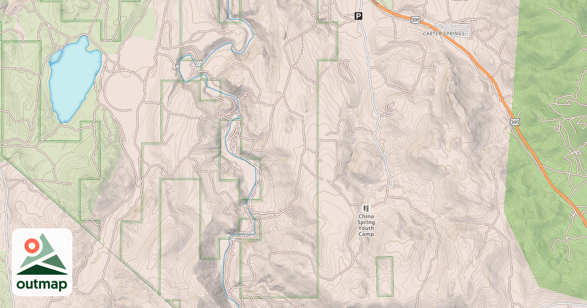 Map of BODIE FLAT ROAD