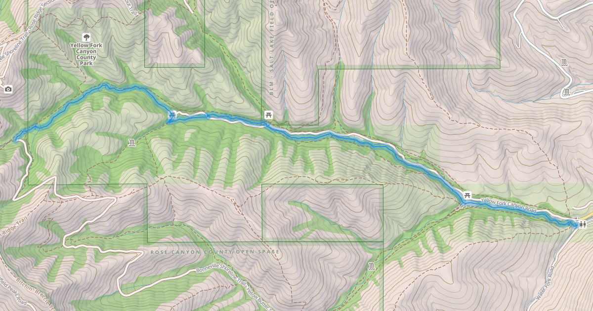 Map preview of Yellow Fork Trail