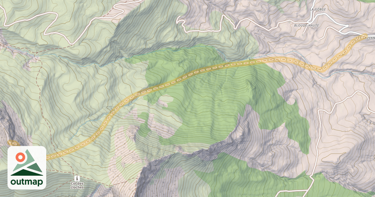 Map of Sommet de Nibles — Les Sauvans