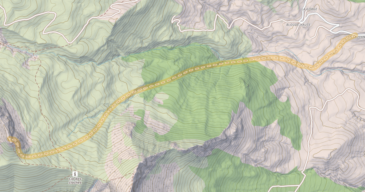 Map preview of Sommet de Nibles — Les Sauvans
