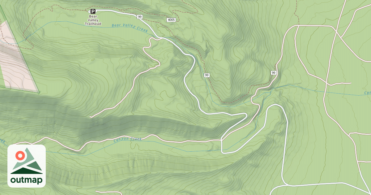 Map of BEAR VALLEY TRAILHEAD