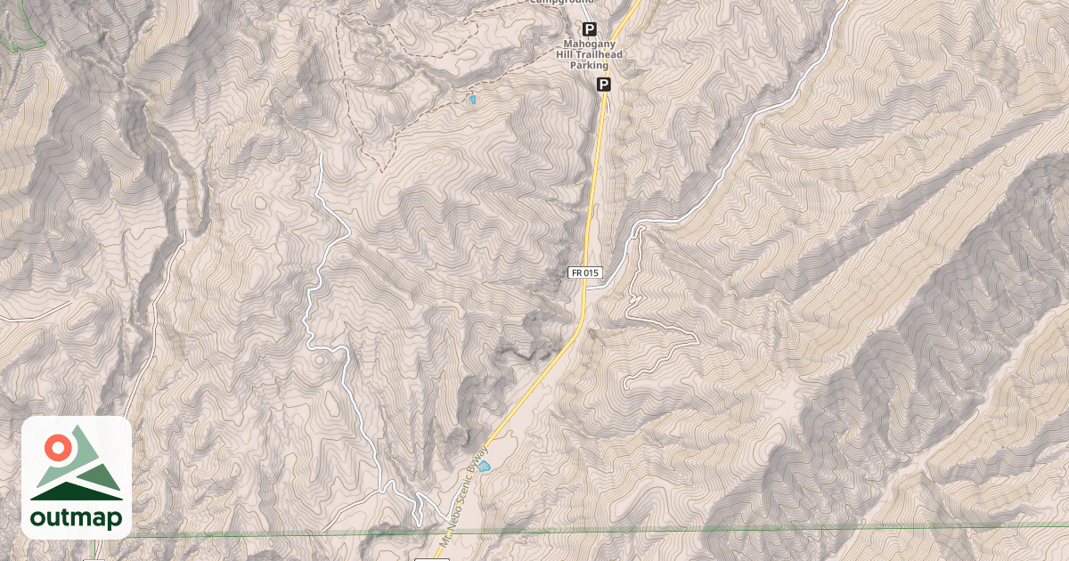 Map of MOUNT NEBO SCENIC LOOP