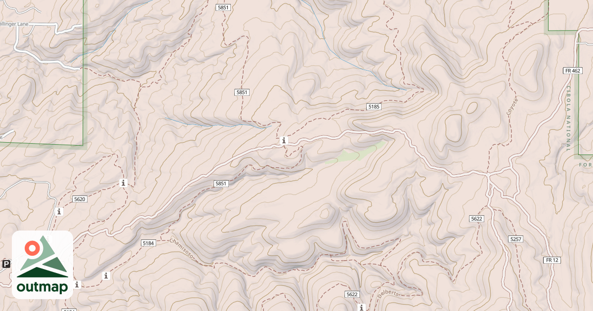 Map of CHAMISO CANYON