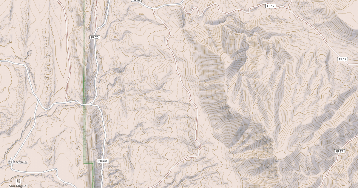 Map preview of USFS Motor Vehicle Use Map Roads {C649E7B3-A4E2-462A-8656-D712C8D45740}