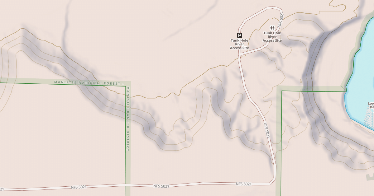 Map preview of TUNK HOLE RIVER ACCESS