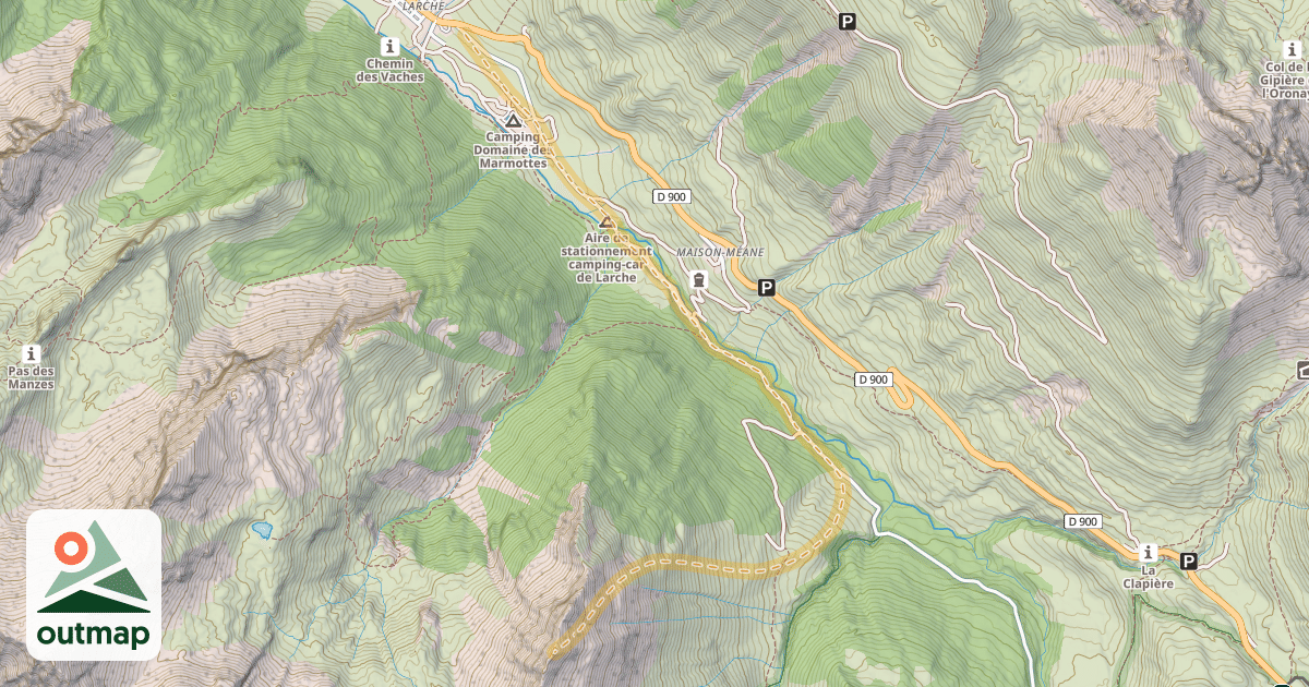 Map of Rocher Ferrier — Larche