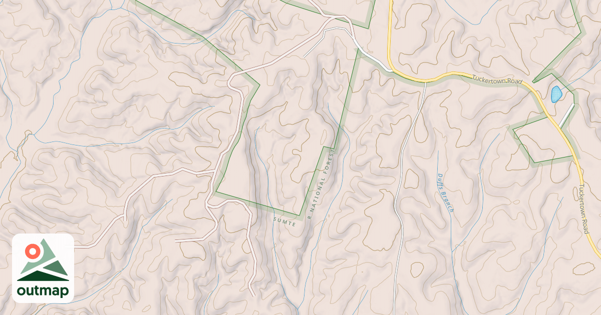 Map of W BRANCH