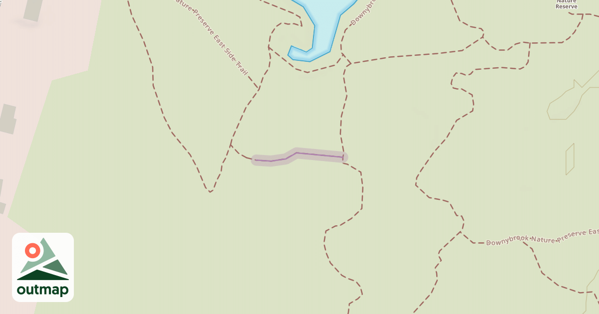 Map of Downybrook Nature Preserve East Side Trail