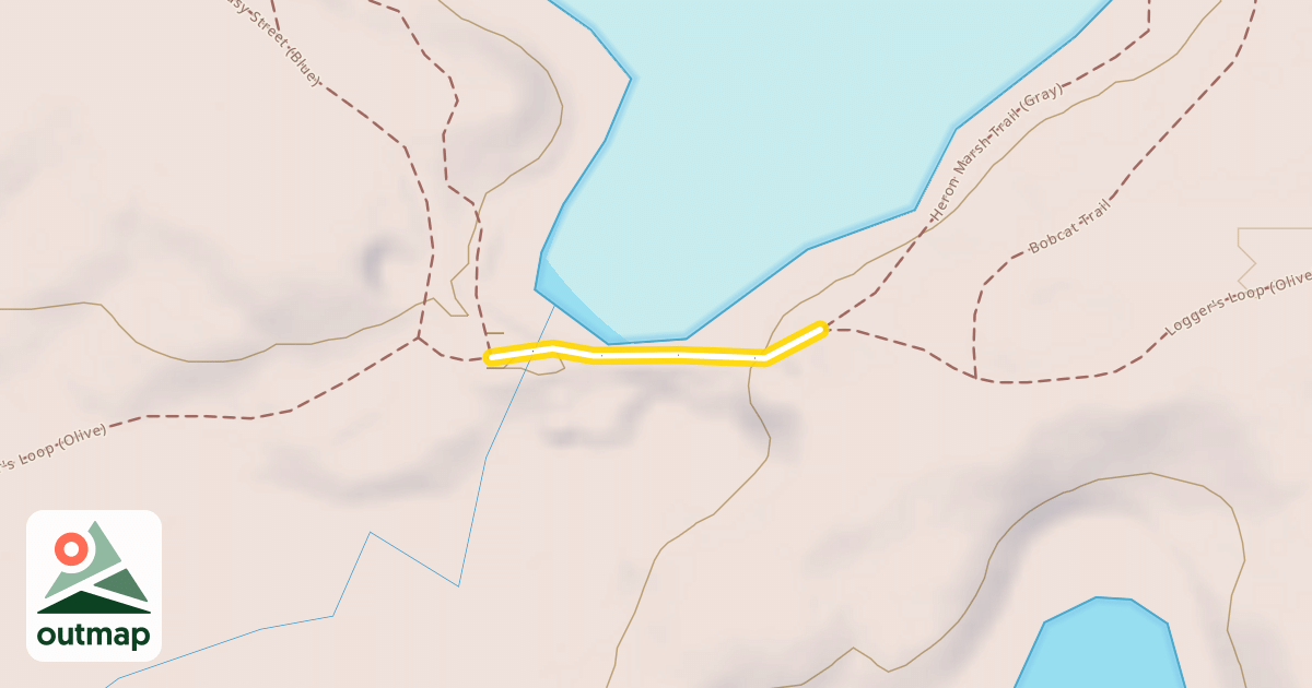 Map of Heron Marsh Trail (Gray)