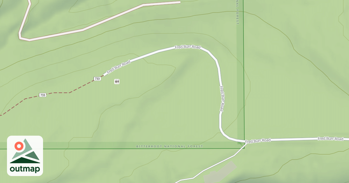 Map of (FDR) FRED BURR TRAILHEAD