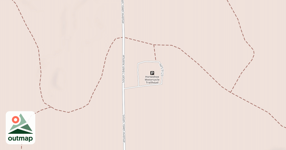 Map of HORSESHOE MOTORCYCLE TRAILHEAD