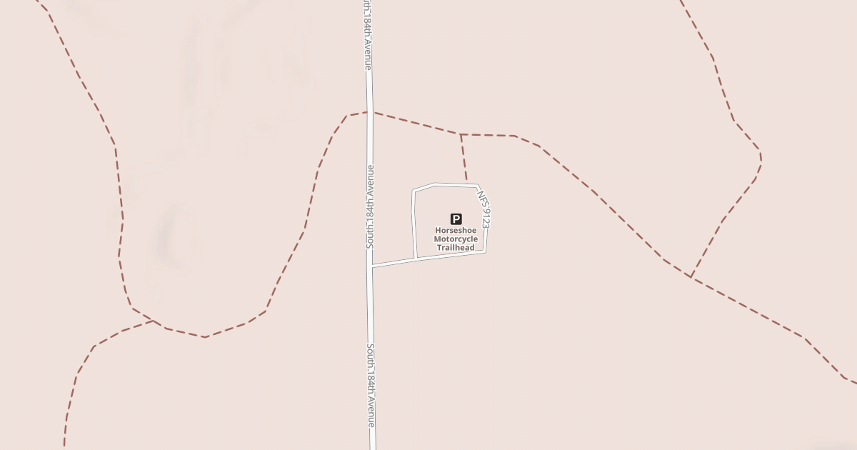 Map preview of HORSESHOE MOTORCYCLE TRAILHEAD