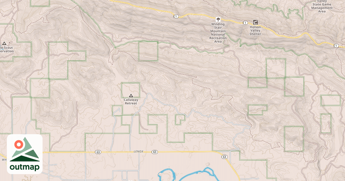 Map of CHOCTAW NATION TRAIL