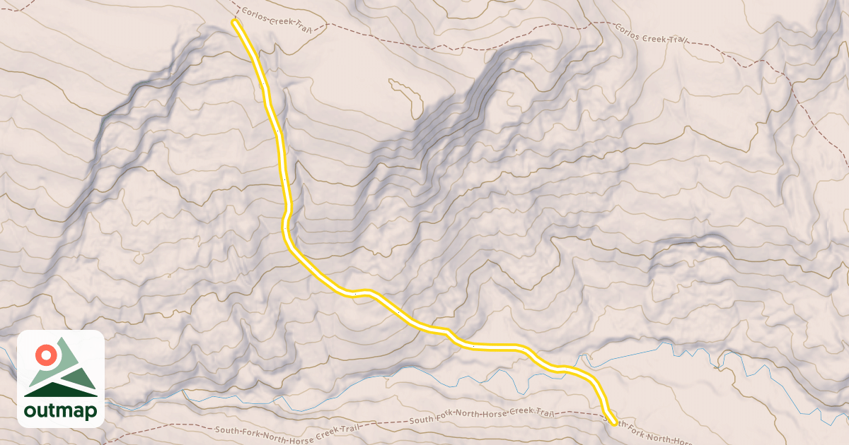 Map of Blind Bull-Horse Creek Snow Trail