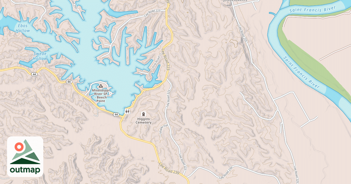 Map of HURRICANE HOLLOW