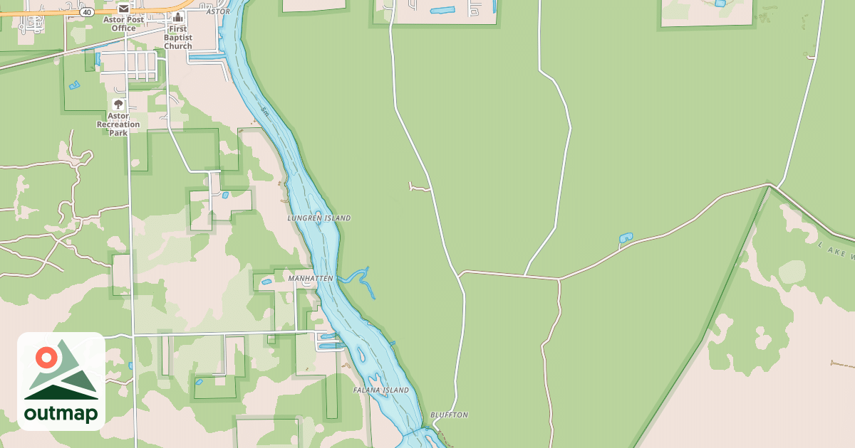 Map of Lake George State Forest Trail