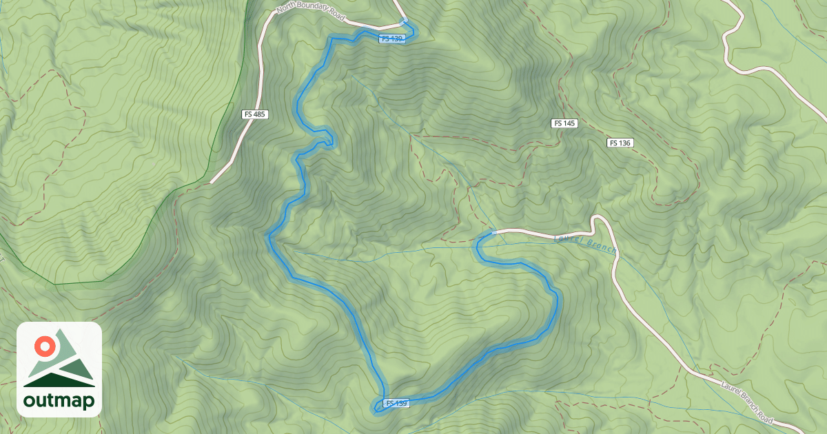 Map of Greens Lick Trail