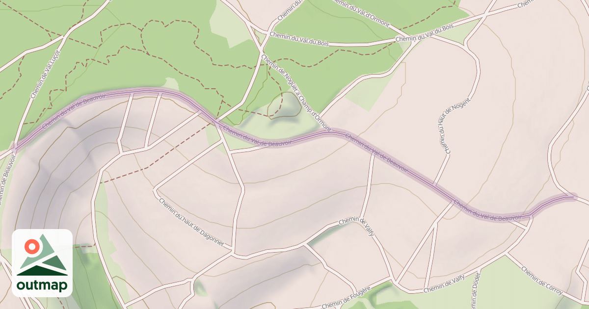 Map of Chemin du Val de Beauvoir