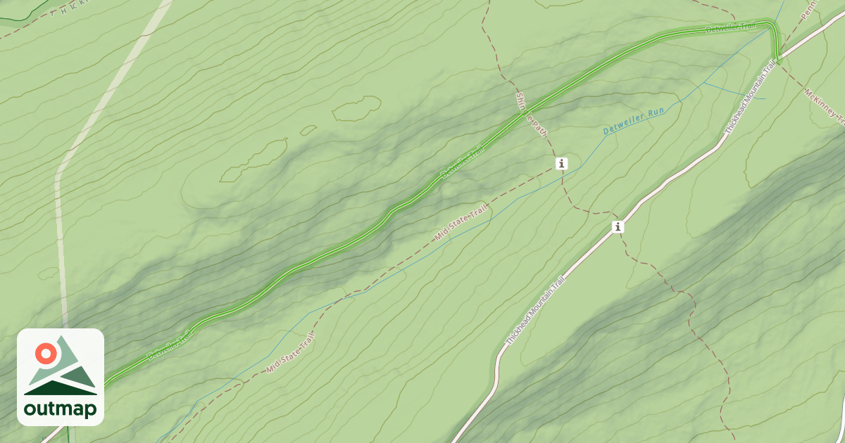 Map of Detweiler Trail