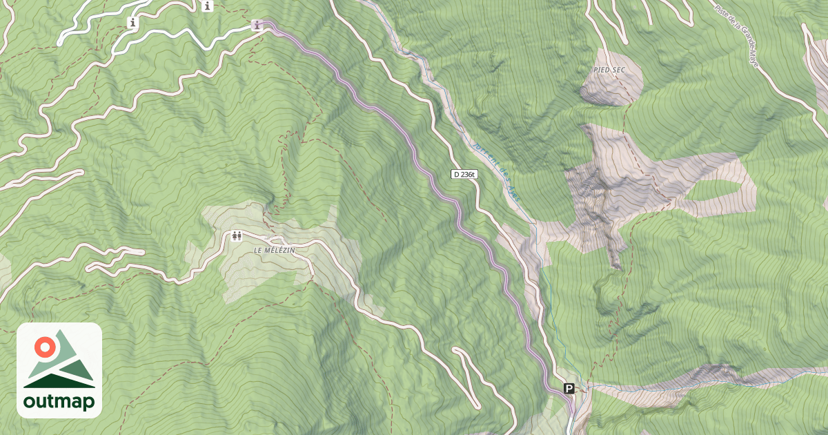 Map of Route Haute des Ayes