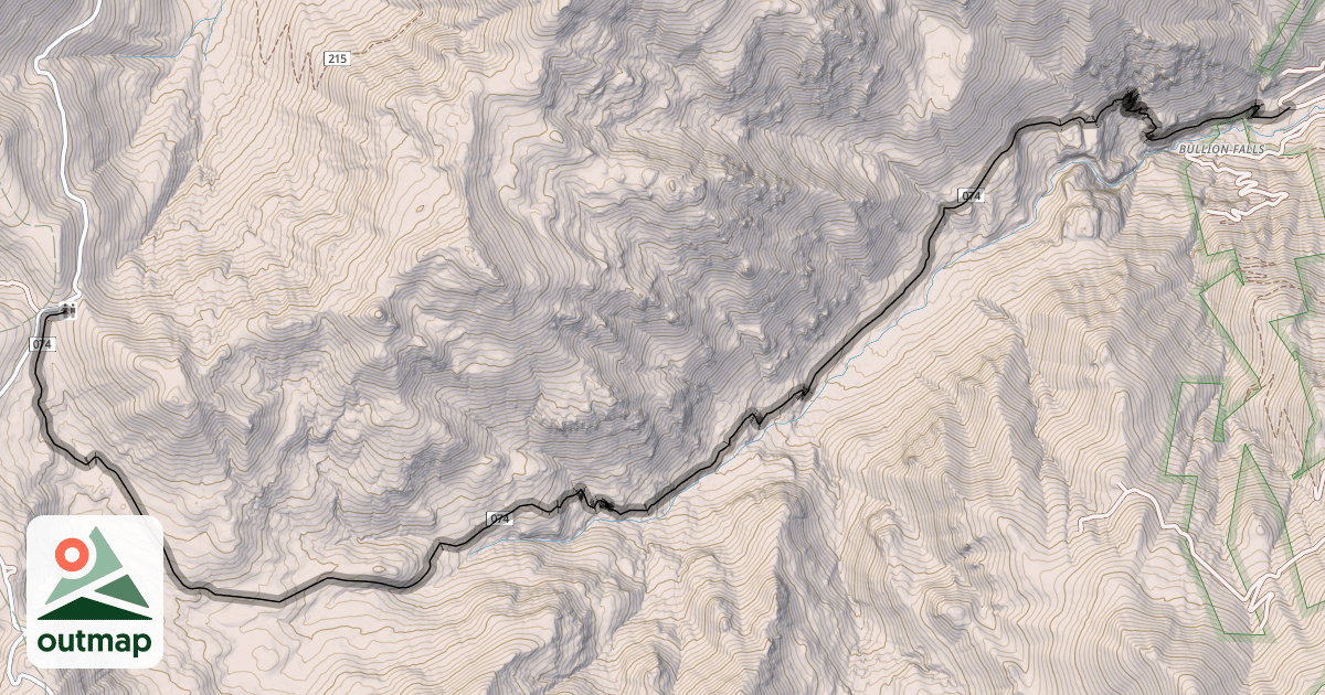 Map of Bullion Pasture - Miners Park