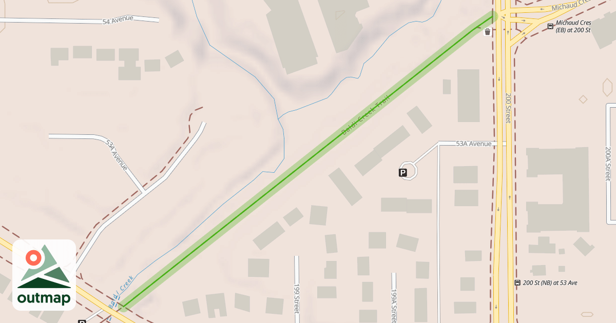 Map of Baldi Creek Trail