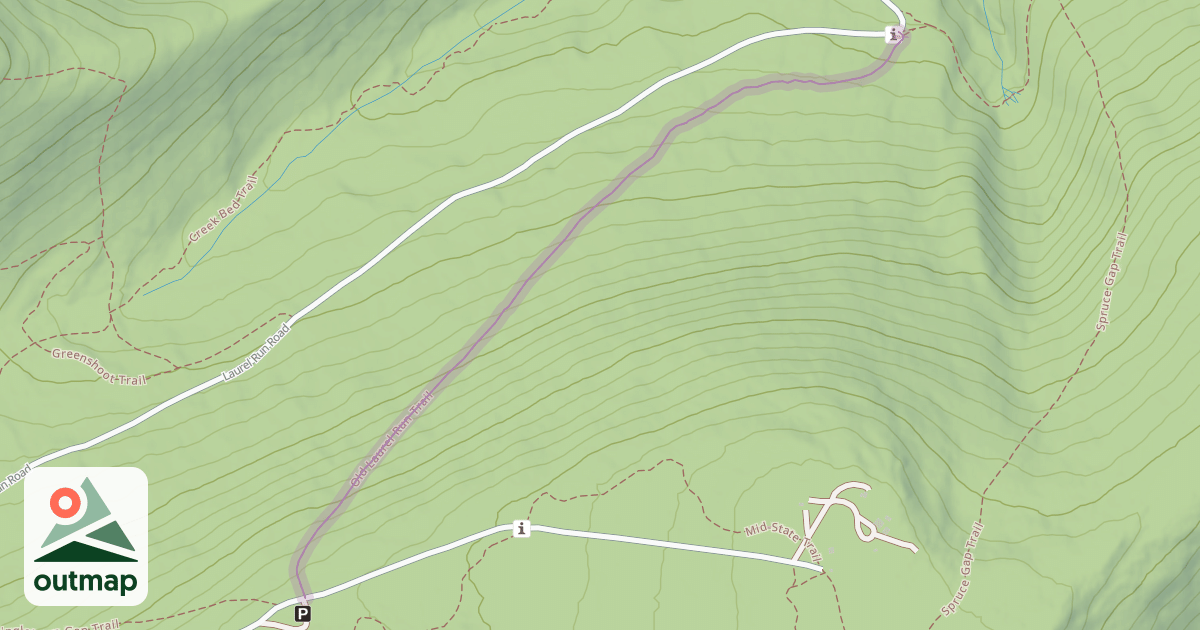 Map of Old Laurel Run Trail