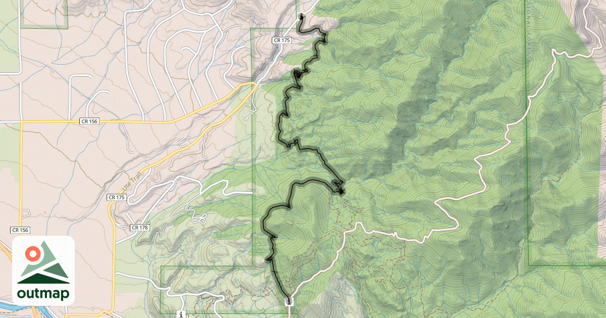 Map of North Backbone Trail