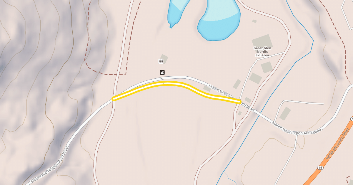 Map preview of Mount Washington Auto Road