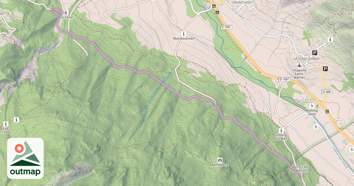 Map of Route Forestière du Bois des Guibertes
