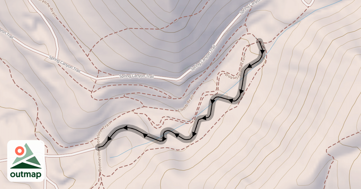 Map of Advanced Flow Line Trail