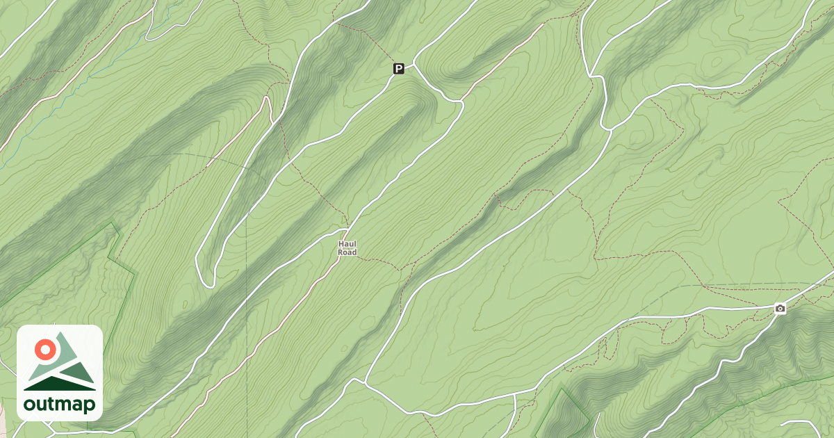 Map of Tuscarora State Forest Southern Division Snowmobile Trails