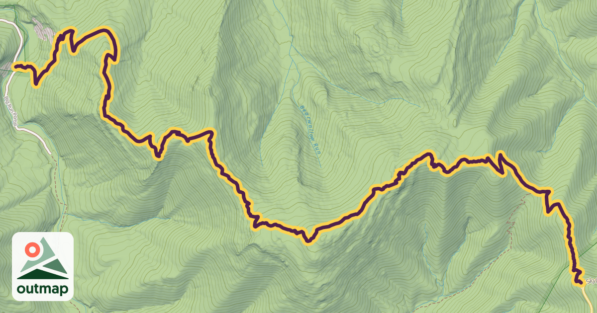 Map of Brown Mountain Trail