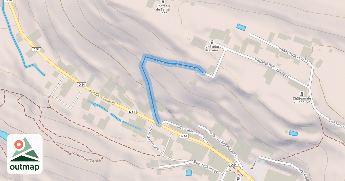 Map of Sentier des Pointières