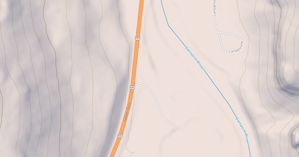 Map preview of GALLATIN RIVER ACCESS MP 41.2