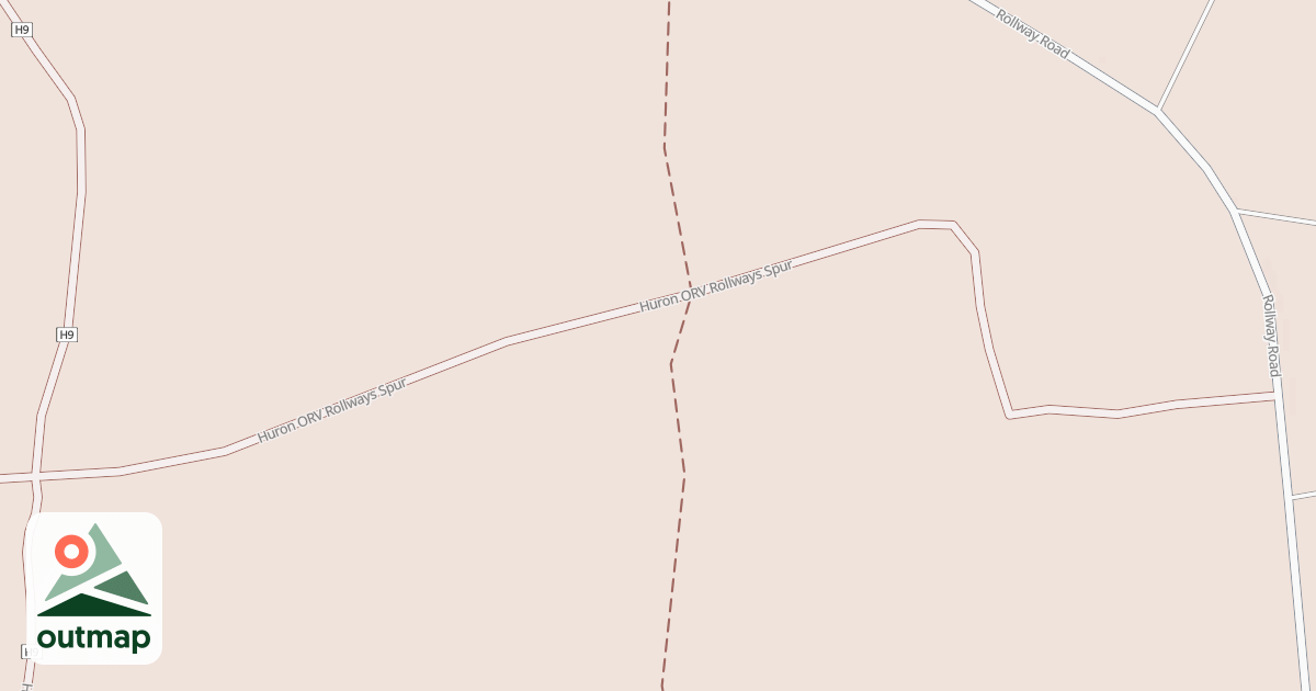 Map of HURON ORV, ROLLWAYS SPUR
