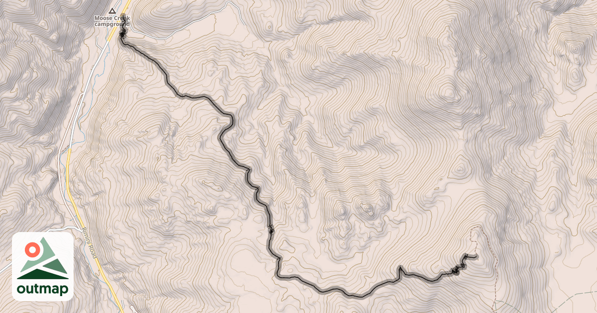 Map of Moose Ridge Trail
