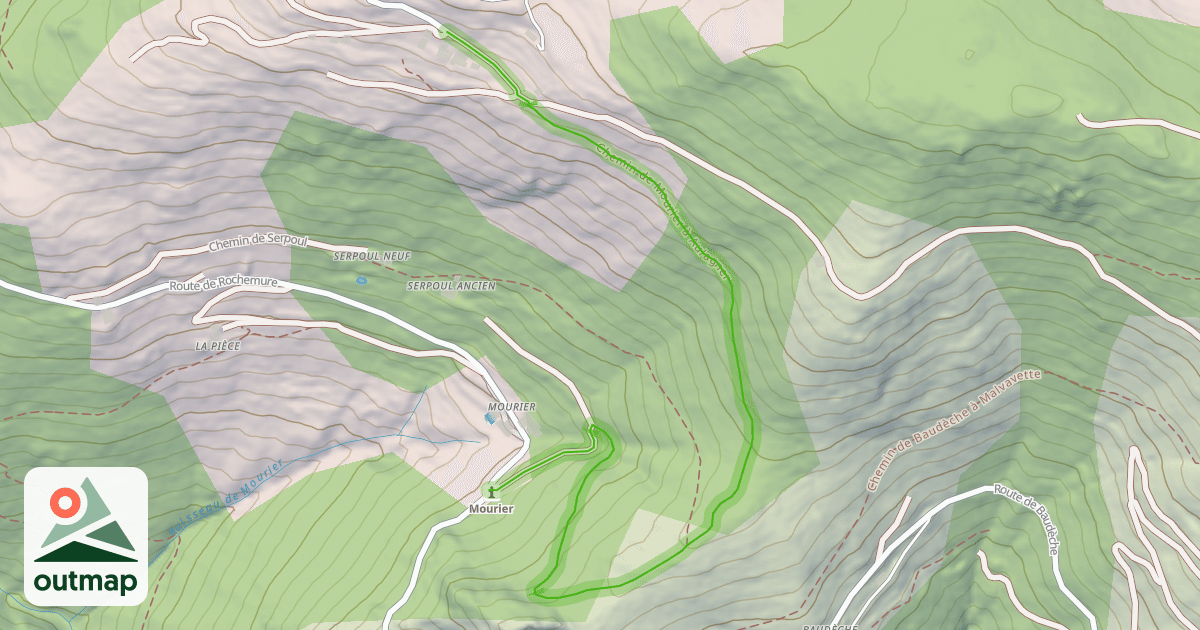 Map of Chemin de Mourier à Aulagner