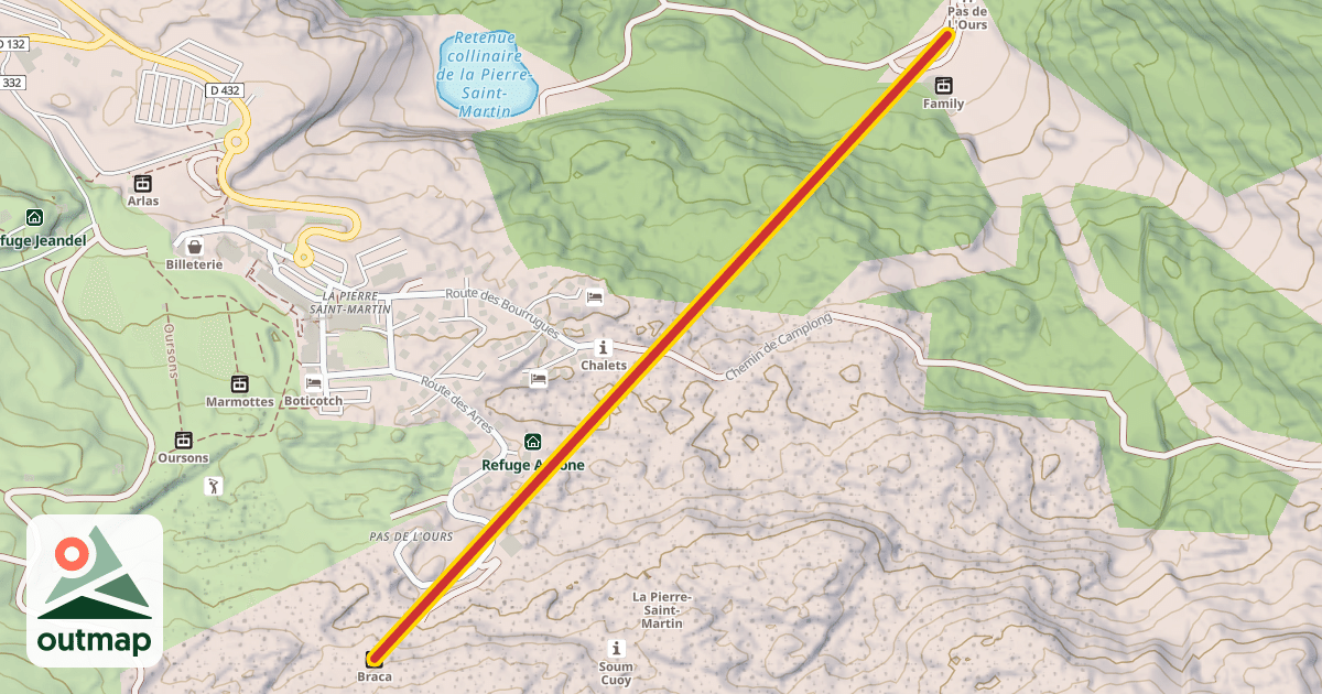 Map of Braca
