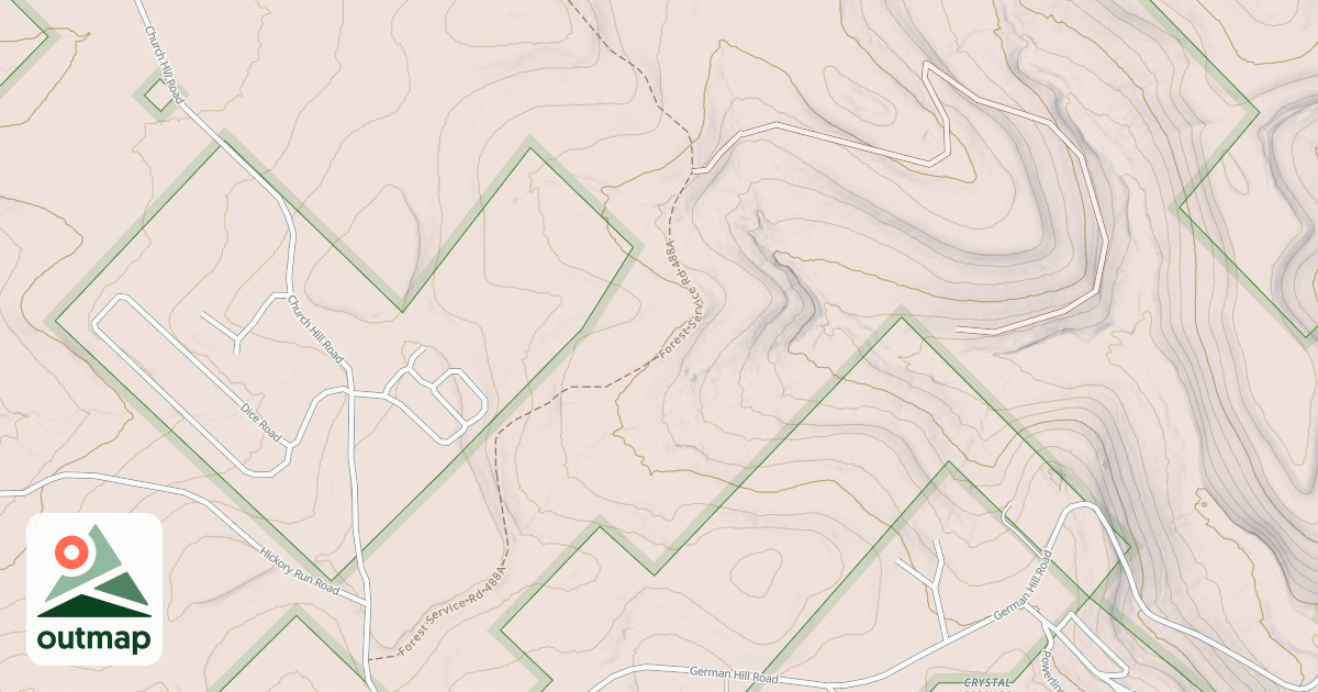 Map of RECK BRANCH