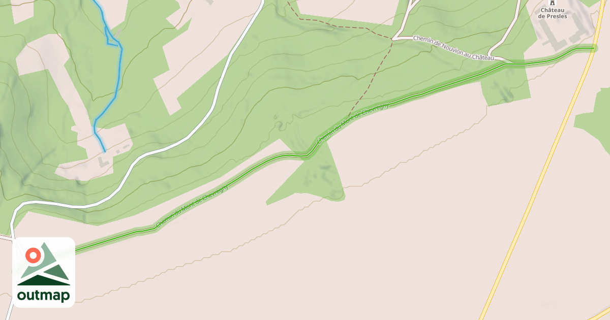 Map of Chemin du Mont de Chevregny