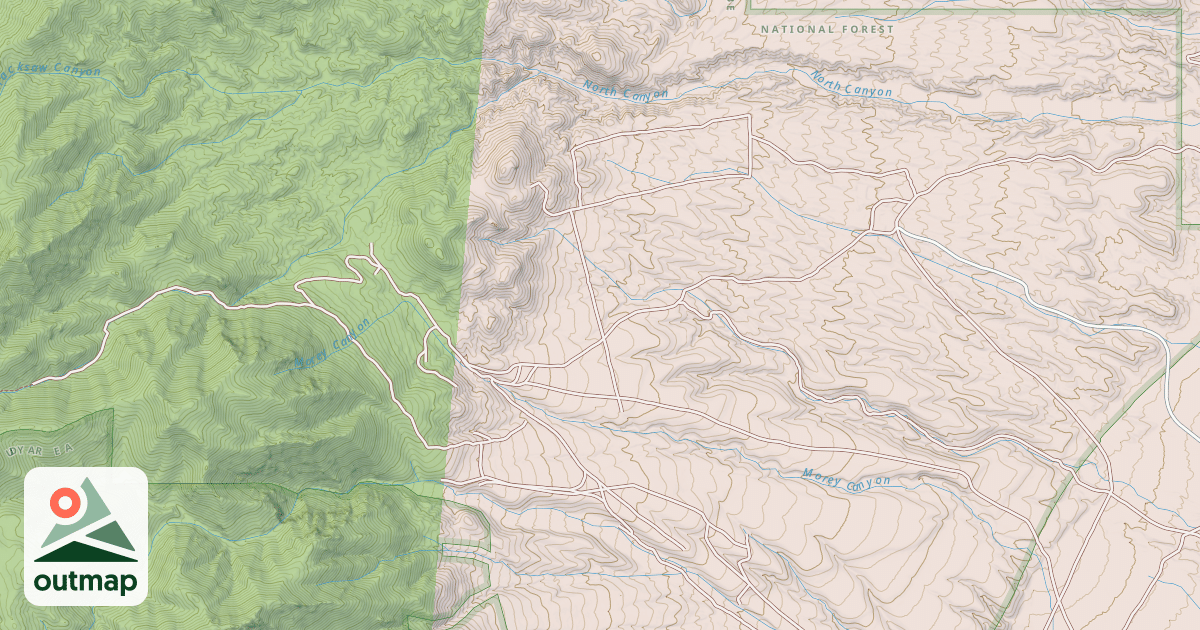 Map of MOREY CANYON ROAD