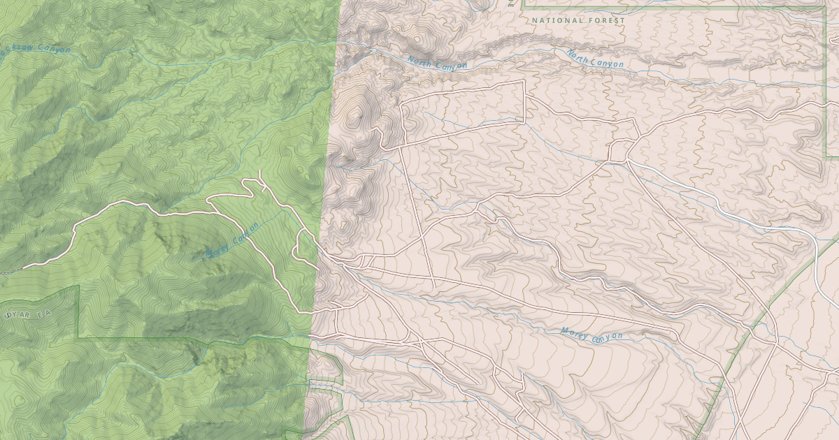 Map preview of MOREY CANYON ROAD