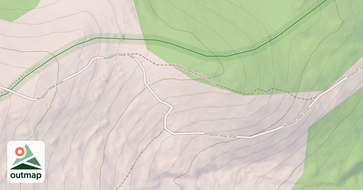 Map of KINGSTON PEAK