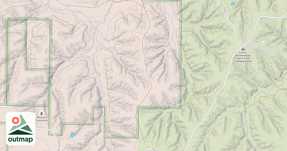 Map of Gate House Trail in Van Buren