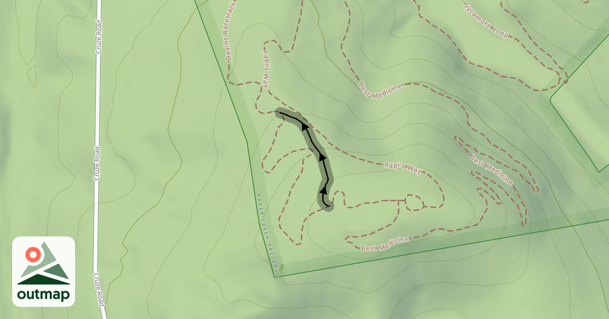 Map of Devil's Racetrack Rock Garden